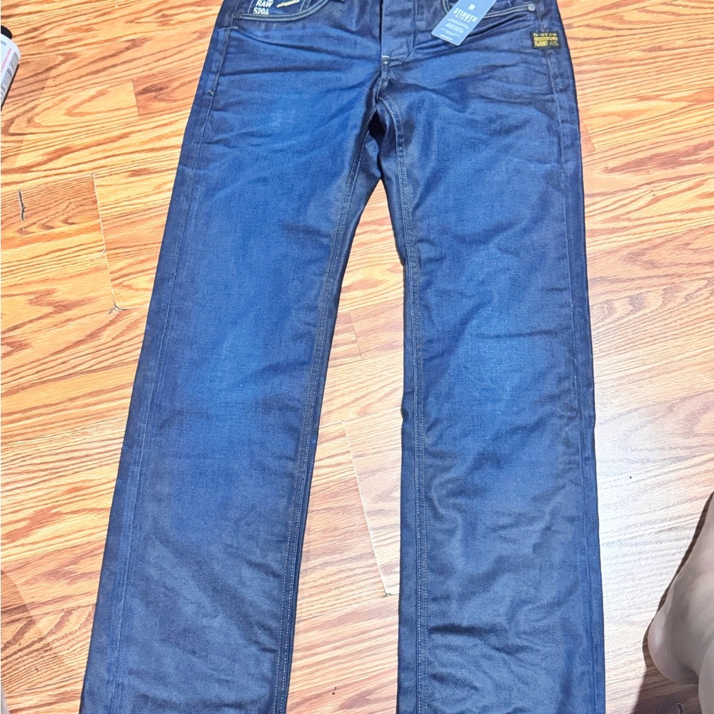 G-Star Men's Deep Blue Straight Jeans